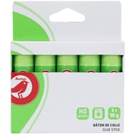AUCHAN Lot de 5 bâtons de colle 10g